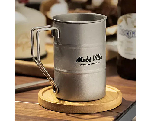 Чашка Mobi Garden Barrel Mug NX21666063 350 мл, срібляста