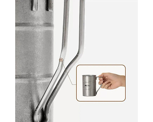 Чашка Mobi Garden Barrel Mug NX21666063 350 мл, срібляста