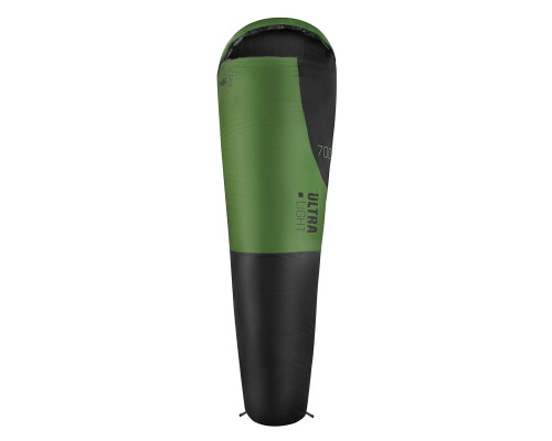 Спальний мішок NILS CAMP NC1705 ULTRA LIGHT 215 х 75 см, чорно-зелений