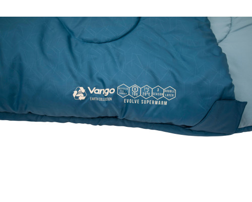 Спальний мішок Vango Evolve Superwarm Single/+2°C Moroccan Blue Left (SBREVOLVEM23TJ8) Спальний мішок Vango Evolve Superwarm Single/+2°C Moroccan Blue Left (SBREVOLVEM23TJ8)