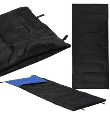 Спальний мішок Springos Hiking 190x73 см чорно-синій