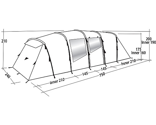 Зелений намет Easy Camp Huntsville Twin 800