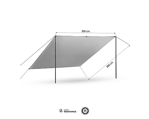 Тент для кемпінгу NILS CAMP NC17107 300 х 300 см, зелений