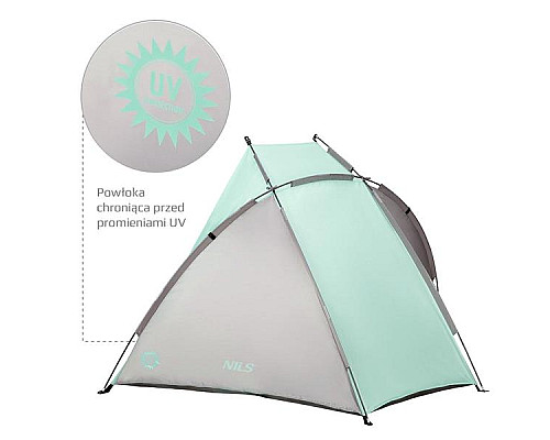 Пляжний намет NILS NC3039 м'ятний