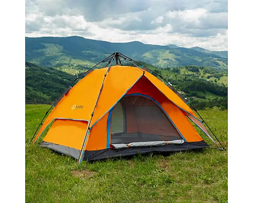 Намет автоматичний LUGI LU015O на 2-4 особи 200 х 230 см двошаровий, помаранчевий