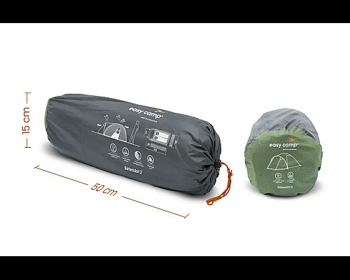 Намет двомісний Easy Camp Setesdal 2, 270 х 110 х 130 см, зелений