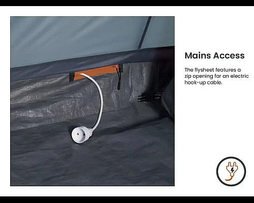 Намет п'ятимісний Easy Camp Hamra 5, 500 × 195 × 320 см, синій