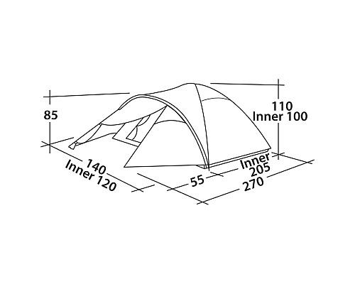 Намет двомісний Easy Camp Quasar 200 Rustic Green (120394)