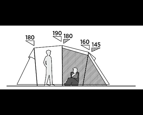 Намет п'ятимісний Easy Camp Hidra 5, 450 х 190 х 315 см, зелений