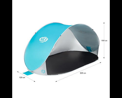 Пляжний намет NILS CAMP POP UP NC3174 бірюзово-сірий