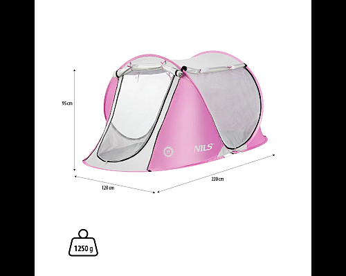 Пляжний намет NILS CAMP NC3043  рожевий