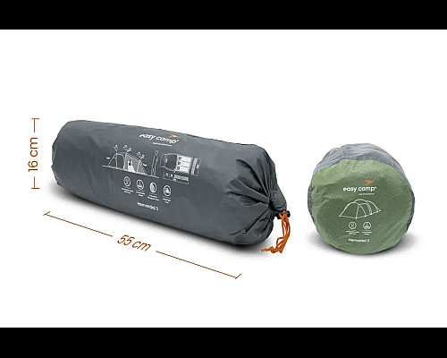 Намет тримісний Easy Camp Hemsedal 3, 400 х 120 х 190 см, зелений