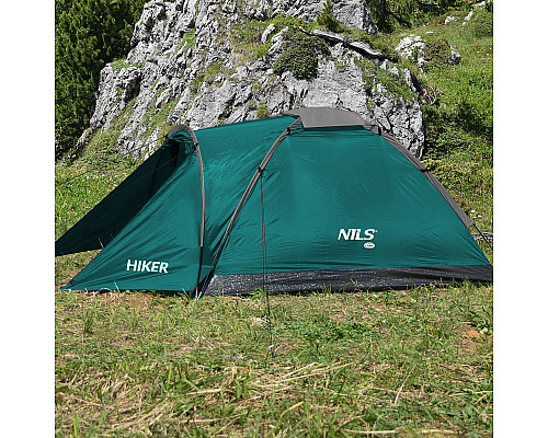 Намет двомісний NILS CAMP NC6010 Hiker, 275 х 150 х 105 см, зелений