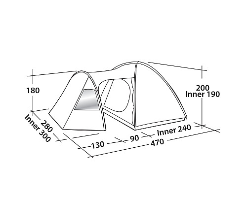 Намет п'ятимісний Easy Camp Eclipse 500 Rustic Green (120387)