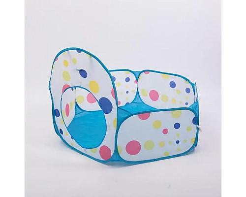 Намет дитячий HP-S-4NDBL з тунелем та басейном для кульок, 100 х 100 х 36 см