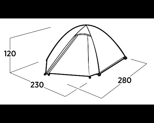 Намет тримісний Easy Camp Rondane 3, зелений