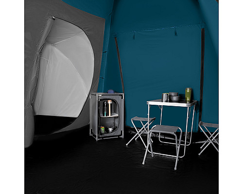 Намет шестимісний NILS CAMP NC6031 Highland, 570 х 210 х 200 см, синьо-сірий