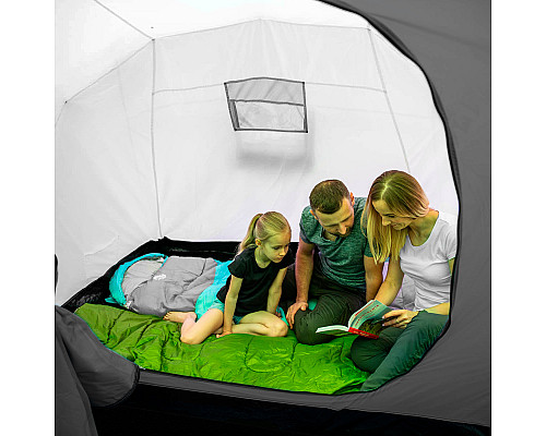Намет шестимісний NILS CAMP NC6031 Highland, 570 х 210 х 200 см, синьо-сірий