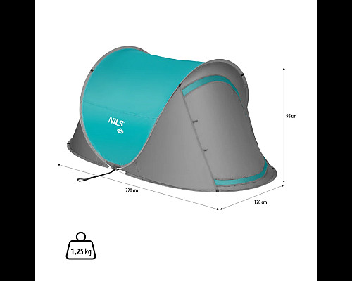 Пляжний намет NILS CAMP NC3743 сіро-блакитний