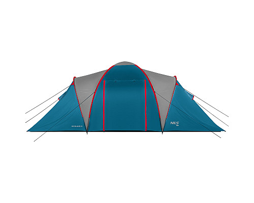 Намет чотиримісний NILS CAMP NC6431 Highland IV, 450 х 210 х 190 см, синьо-сірий
