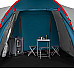 Намет чотиримісний NILS CAMP NC6431 Highland IV, 450 х 210 х 190 см, синьо-сірий