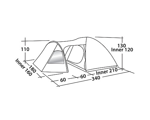 Намет тримісний Easy Camp Blazar 300 Rustic Green (120384)