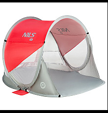 Намет пляжний NILS CAMP NC3142, червоно-сірий