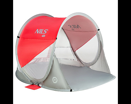 Намет пляжний NILS CAMP NC3142, червоно-сірий