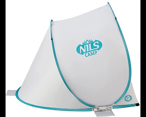 Намет саморозкладний NILS CAMP NC3173, 140 х 110 х 110 см, сіро-блакитний