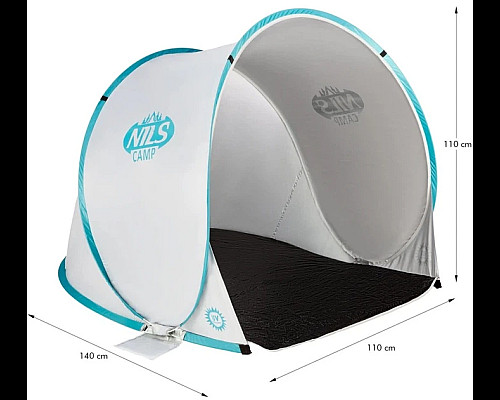 Намет саморозкладний NILS CAMP NC3173, 140 х 110 х 110 см, сіро-блакитний