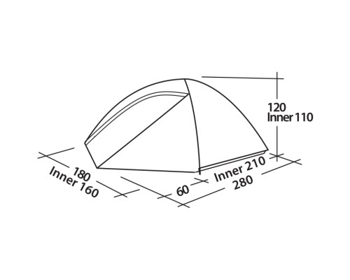 Намет тримісний Easy Camp Meteor 300 Rustic Green (120393)