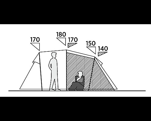 Намет чотиримісний Easy Camp Hidra 4, 435 х 180 х 255 см, зелений
