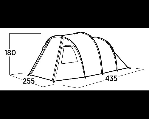 Намет чотиримісний Easy Camp Hidra 4, 435 х 180 х 255 см, зелений