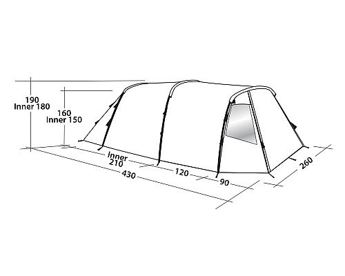Намет чотиримісний Easy Camp Huntsville 400 Green/Grey (120406)