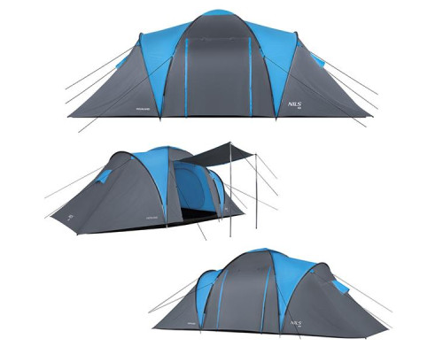 Кемпінговий намет NILS CAMP NC6031 HIGLAND сіро-блакитний