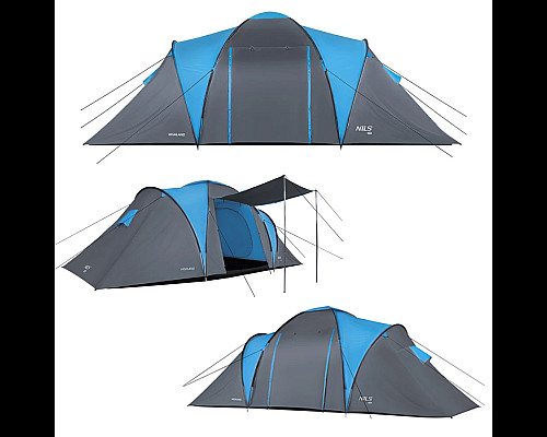 Намет кемпінговий NILS CAMP NC6031 HIGLAND сіро-блакитний