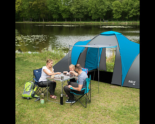 Намет кемпінговий NILS CAMP NC6031 HIGLAND сіро-блакитний