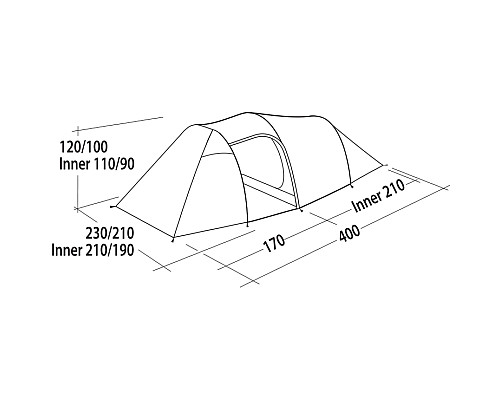 Намет чотиримісний Easy Camp Magnetar 400 Rustic Green (120416)