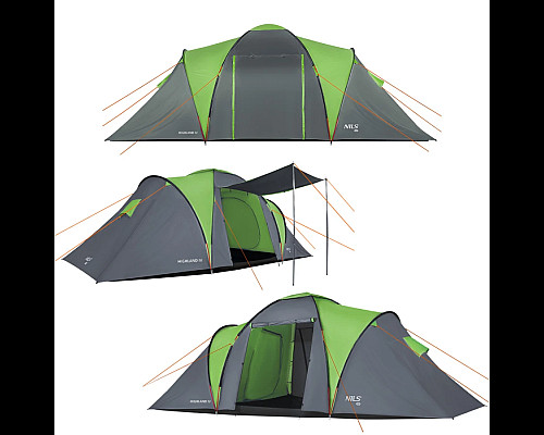 Намет кемпінговий NILS CAMP NC6431 HIGHLAND IV сіро-зелений