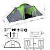 Намет кемпінговий NILS CAMP NC6431 HIGHLAND IV сіро-зелений