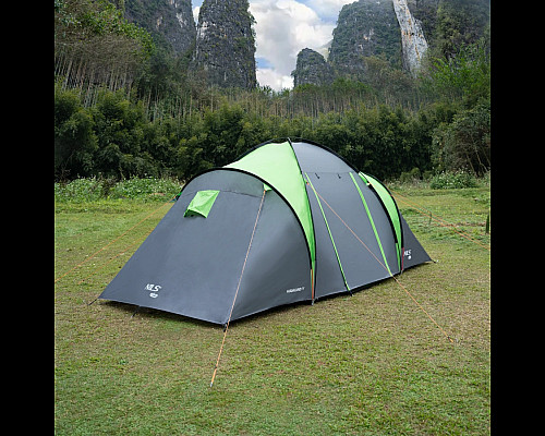 Намет кемпінговий NILS CAMP NC6431 HIGHLAND IV сіро-зелений