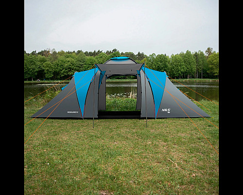 Намет кемпінговий NILS CAMP NC6431 HIGHLAND IV сіро-блакитний