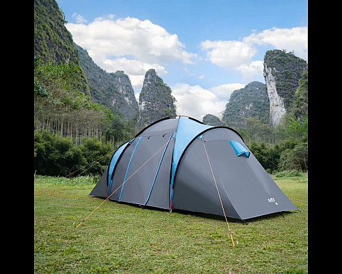 Намет кемпінговий NILS CAMP NC6431 HIGHLAND IV сіро-блакитний