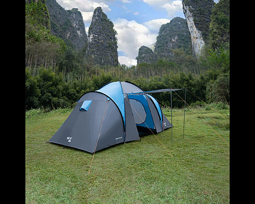 Намет кемпінговий NILS CAMP NC6431 HIGHLAND IV сіро-блакитний