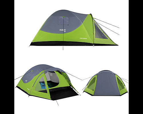 Намет кемпінговий NILS CAMP DISCOVERY NC6006 зелено-сірий