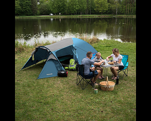 Намет кемпінговий NILS CAMP NC6012 TREKKER сіро-блакитний