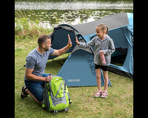 Намет кемпінговий NILS CAMP NC6012 TREKKER сіро-блакитний