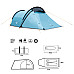 Намет кемпінговий NILS CAMP NC6003 NORTH PEAK блакитний