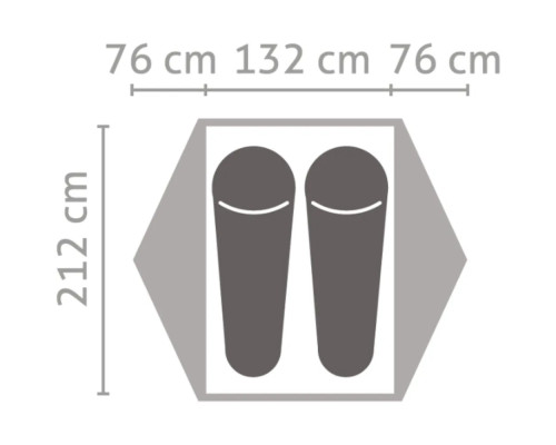 Намет туристичний Salewa LATITUDE II 5901 5311 UNI 2-місний, зелений