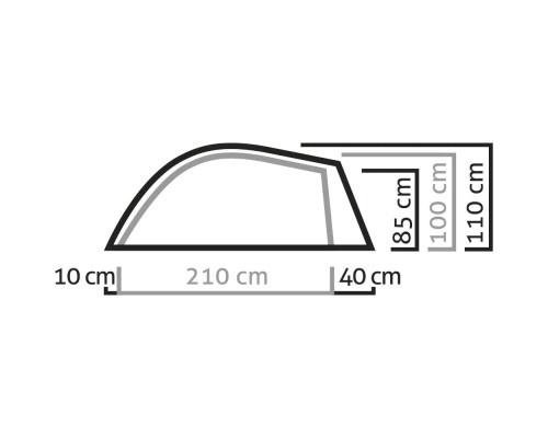 Намет туристичний Salewa LITETREK PRO II 5617 4745 UNI 2-місний,  сірий
